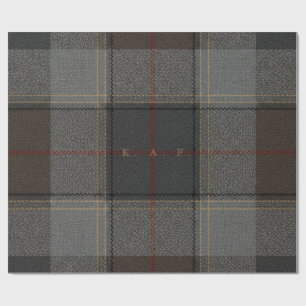 Personalised Tartan Gift Wrap – Custom Monogram 