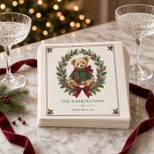 Personalised Tartan Teddy Bear Crest Christmas