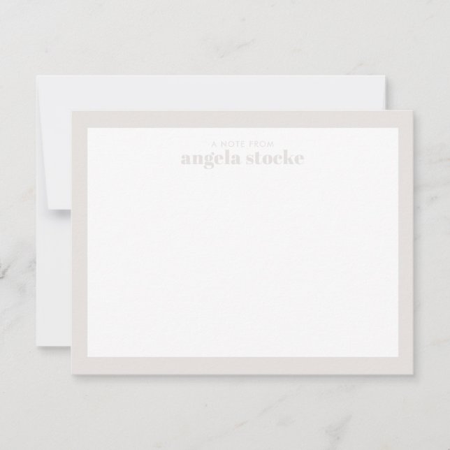 Personalised Taupe Retro Flower Card (Front)