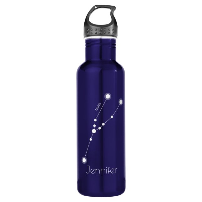 Personalised Taurus Zodiac Constellation 710 Ml Water Bottle (Front)