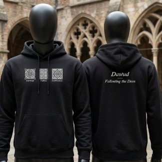 Personalised Tawhid Tawba Tawwakul Islamic Mens Hoodie