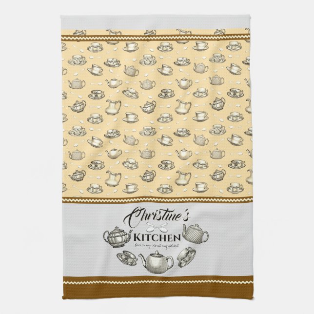 Personalised Tea Kitchen Towels (Vertical)