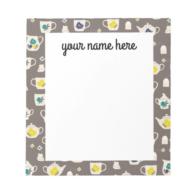 Personalised Tea Lover Notepad (Front)