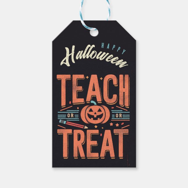 Personalised Teach or Treat gift tag (Front)