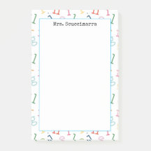 Personalised Teacher Alphabet Notepad