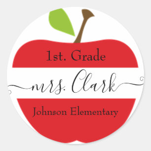 Personalised teacher apple Sticker
