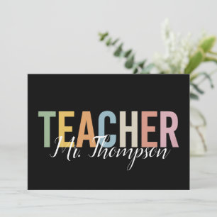 Personalised Teacher Appreciation Back to School  Invitation