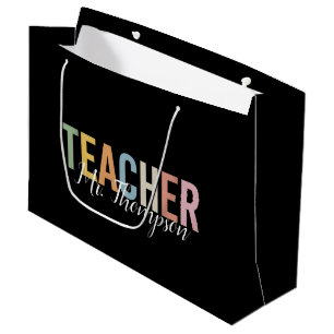 Personalised Teacher Appreciation Back to School  Large Gift Bag