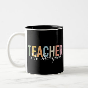 Personalised Teacher Appreciation Back to School Two-Tone Coffee Mug