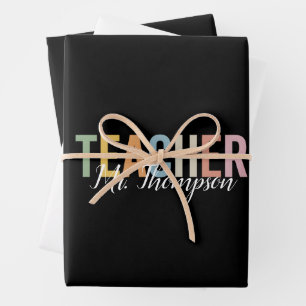 Personalised Teacher Appreciation Back to School  Wrapping Paper Sheet