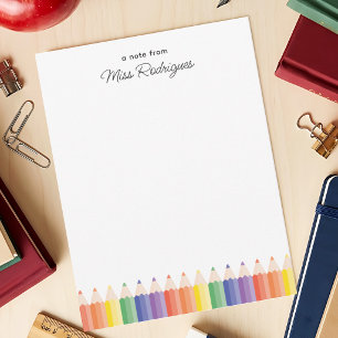 Personalised Teacher Appreciation Colourful Rainbo Card