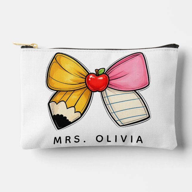 Personalised Teacher Appreciation | Custom Teacher Accessory Pouch (Front)