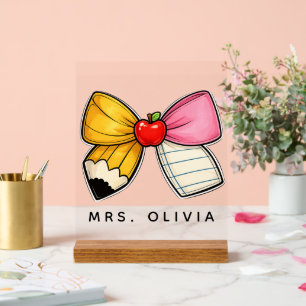 Personalised Teacher Appreciation   Custom Teacher Acrylic Sign