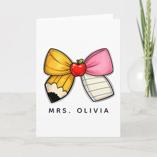 Personalised Teacher Appreciation | Custom Teacher Card (Front)