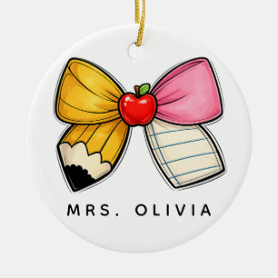 Personalised Teacher Appreciation Custom Teacher Ceramic Tree Decoration