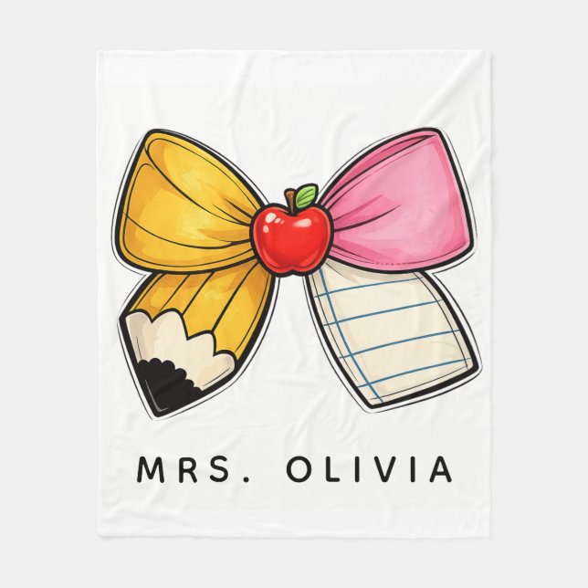 Personalised Teacher Appreciation | Custom Teacher Fleece Blanket (Front)