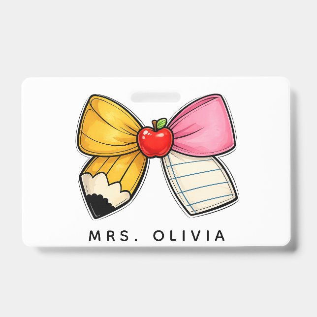 Personalised Teacher Appreciation | Custom Teacher ID Badge (Front)