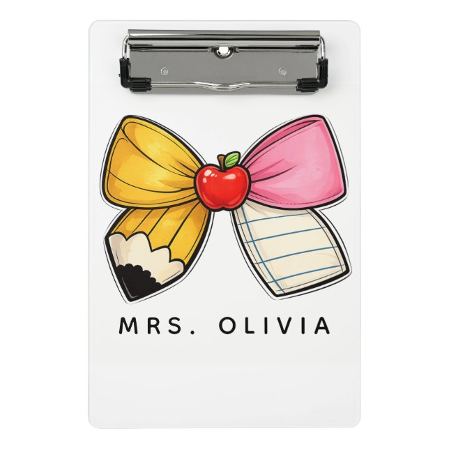 Personalised Teacher Appreciation | Custom Teacher Mini Clipboard (Front)
