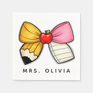 Personalised Teacher Appreciation   Custom Teacher Napkin