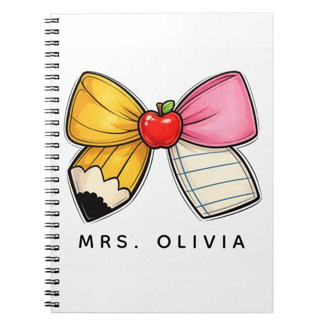 Personalised Teacher Appreciation | Custom Teacher Notebook (Front)