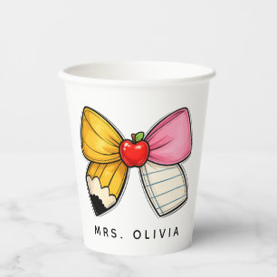 Personalised Teacher Appreciation Custom Teacher Paper Cups