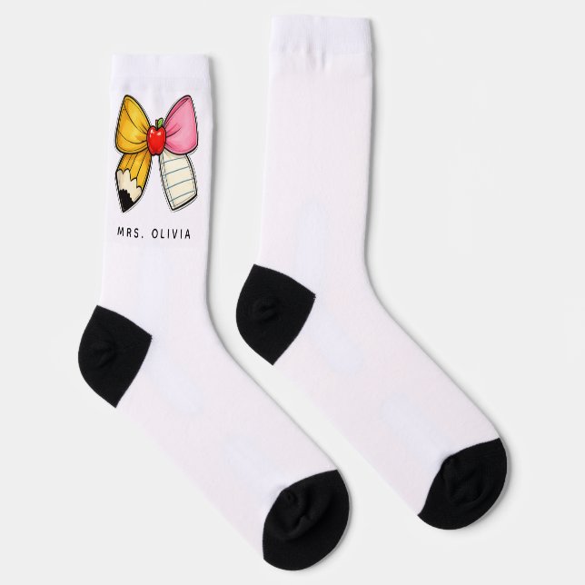 Personalised Teacher Appreciation | Custom Teacher Socks (Right)