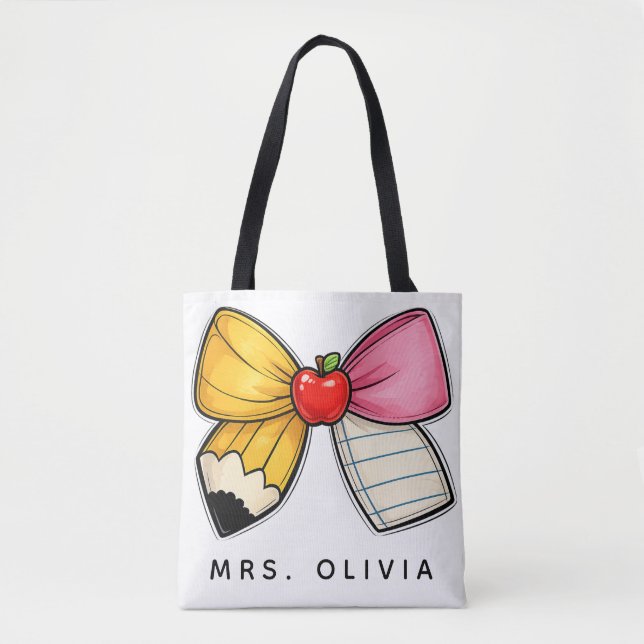Personalised Teacher Appreciation | Custom Teacher Tote Bag (Front)