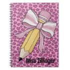 Personalised  teacher appreciation Pencil with bow