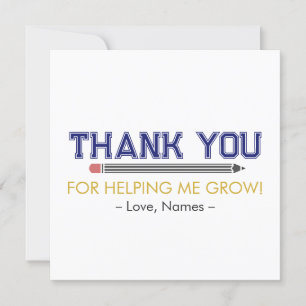 Personalised Teacher Appreciation With Thank You Holiday Card