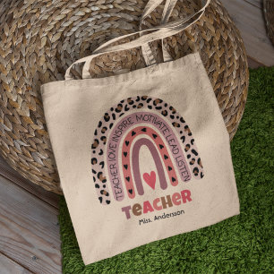 Personalised Teacher Bag, Custom Teacher Tote Bag,