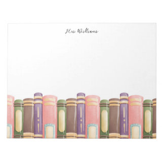 Personalised Teacher Book Lover Notepad
