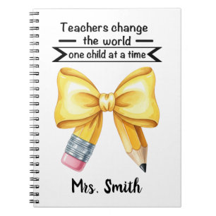 Personalised Teacher Change the World Notebook