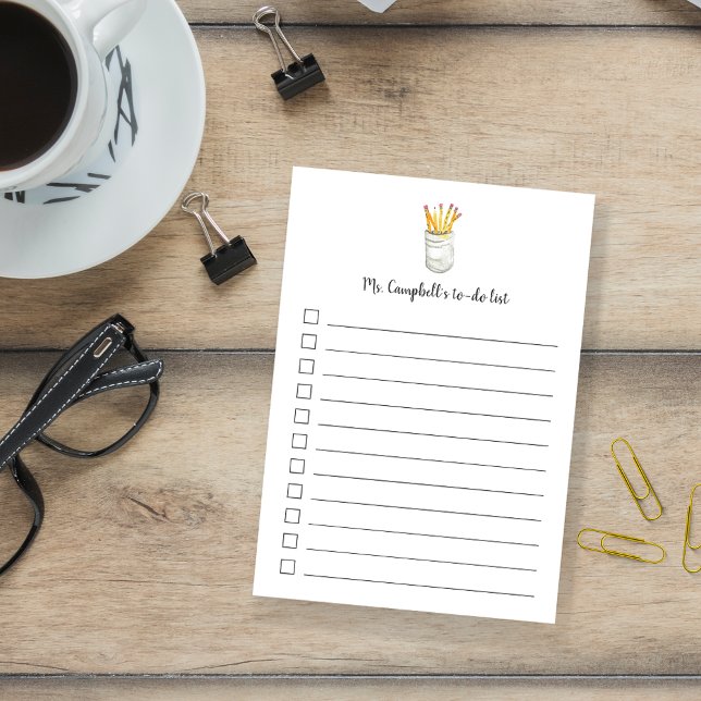 Personalised Teacher Checklist / To-do List Post-it Notes (Creator Uploaded)