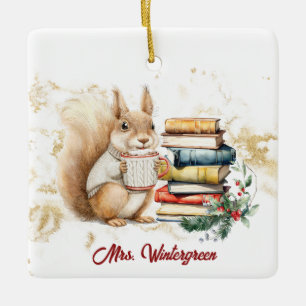 Personalised Teacher Christmas Ceramic Ornament