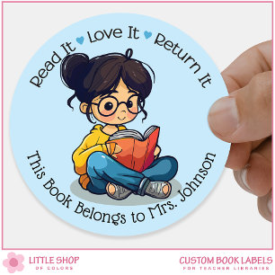 Personalised Teacher Classroom Library Book Labels