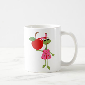 Personalised Teacher Coffee Mug-Cute Toad w/ Apple Mug