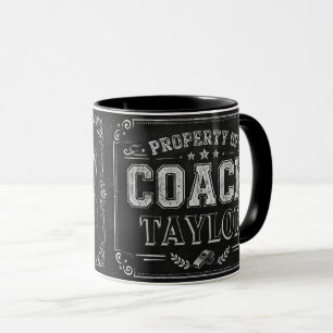 Personalised Teacher Coffee Mug–Property of Coach Mug