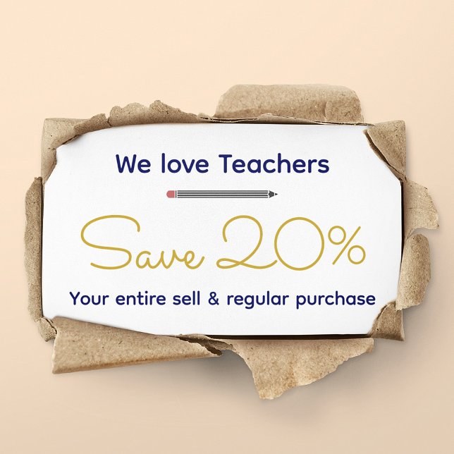 Personalised Teacher - Customised Gift Discount Card (Creator Uploaded)
