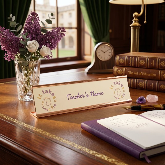 Personalised Teacher Desk Name Plate - Spiral Rain (Creator Uploaded)