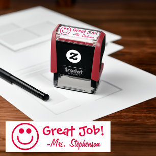 Personalised Teacher Face Reward Stamp