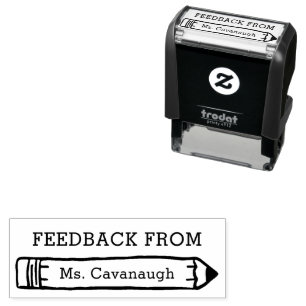 Personalised Teacher Feedback Grading  Self-inking Stamp