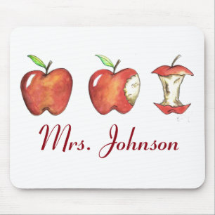 Personalised Teacher Gift Apple Apples Mousepad