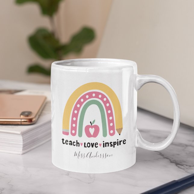  Personalised Teacher Gift, Teach Love Inspire Coffee Mug (Creator Uploaded)