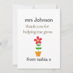 Personalised Teacher Gift, Teacher Gift, Bee Frien Thank You Card