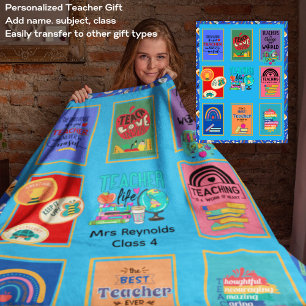 Personalised Teacher Gifts Appreciation Thank You  Sherpa Blanket