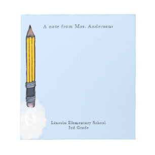 Personalised Teacher Gifts Notepad