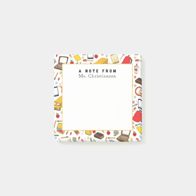 Personalised Teacher Gifts Post-it Notes (Front)