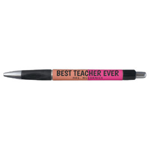 Personalised Teacher Hot Pink Orange Colourful