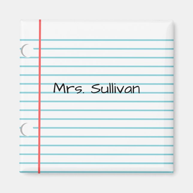 Personalised Teacher Magnet (Front)