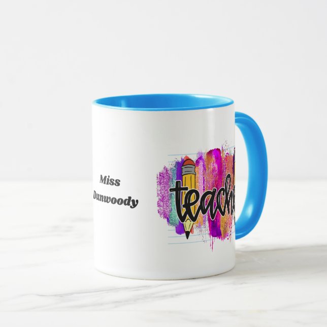 Personalised Teacher Mug (Front Right)